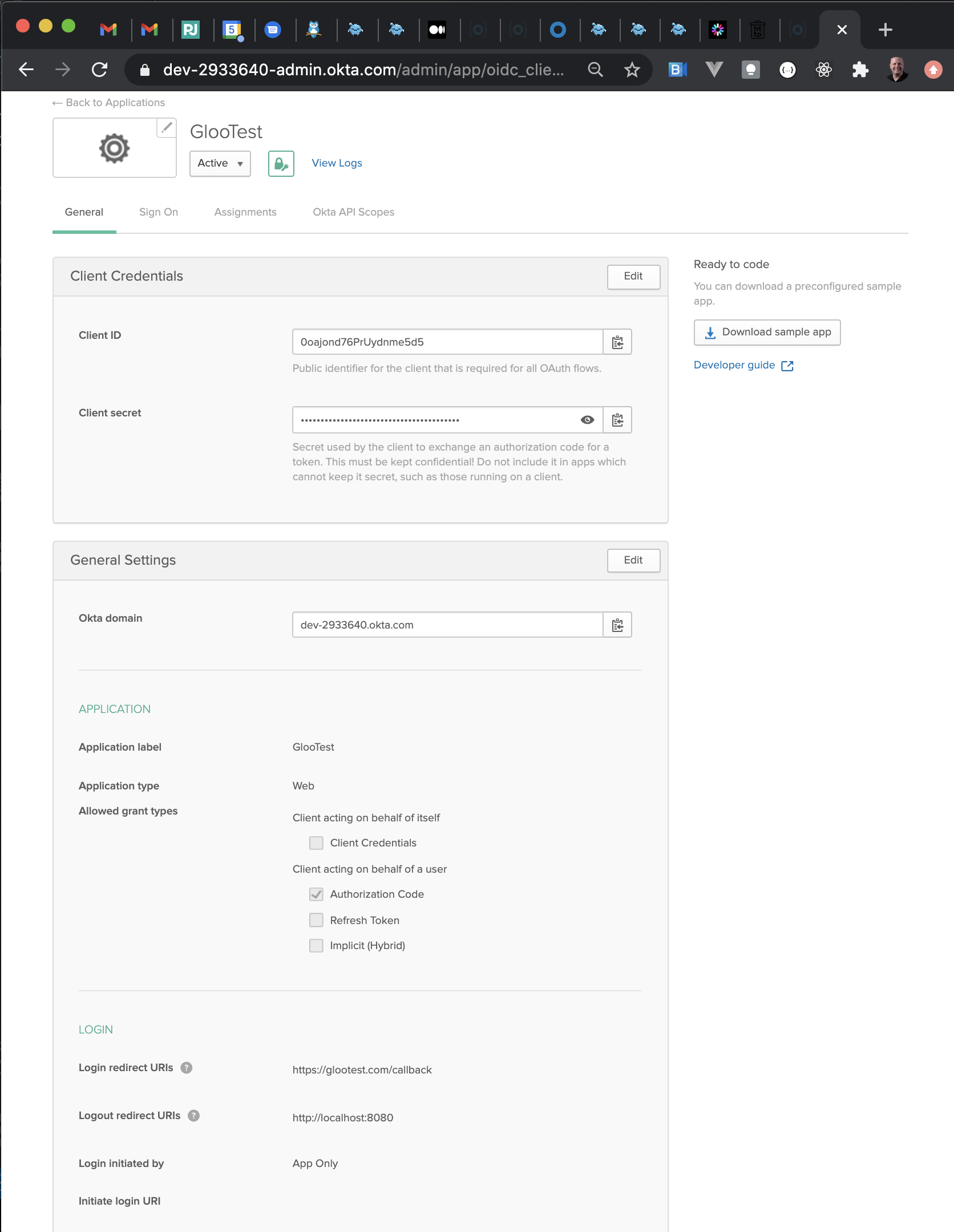 Okta Application Profile